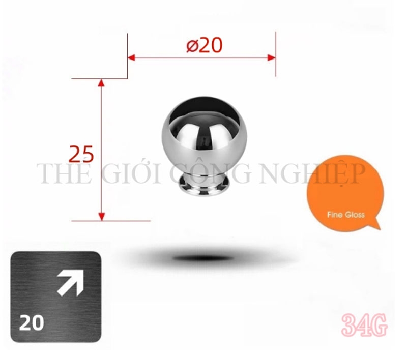 Tay nắm tủ tròn đơn lỗ inox 304 – Núm kéo ngăn kéo, cửa tủ quần áo, phong cách hiện đại tối giản