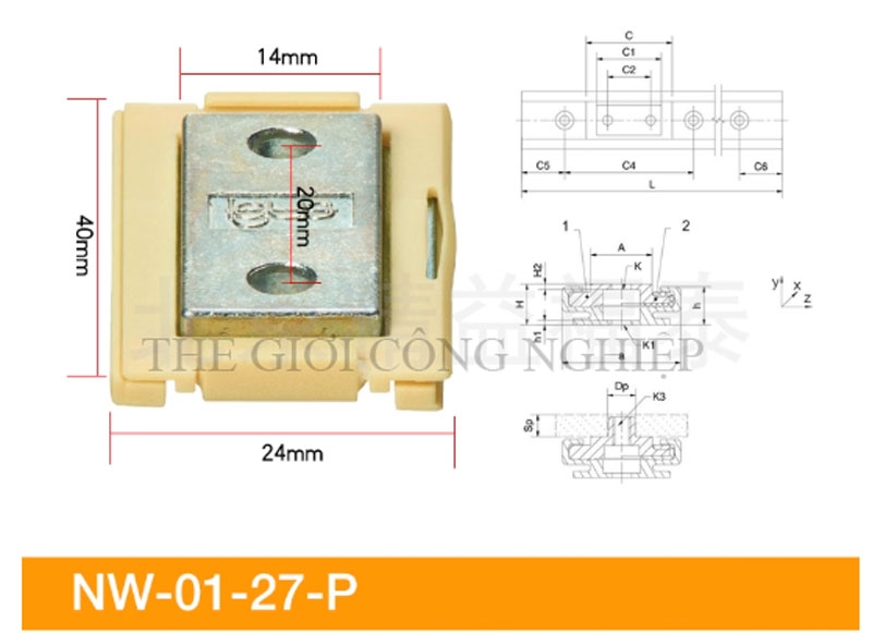Thanh trượt dẫn hướng Igus NS – Ray trượt Đức kèm con trượt NW01/02/11/12-17/27/40/80-P-LLYZ