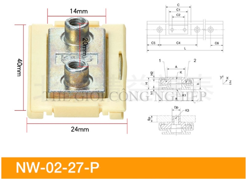 Thanh trượt dẫn hướng Igus NS – Ray trượt Đức kèm con trượt NW01/02/11/12-17/27/40/80-P-LLYZ