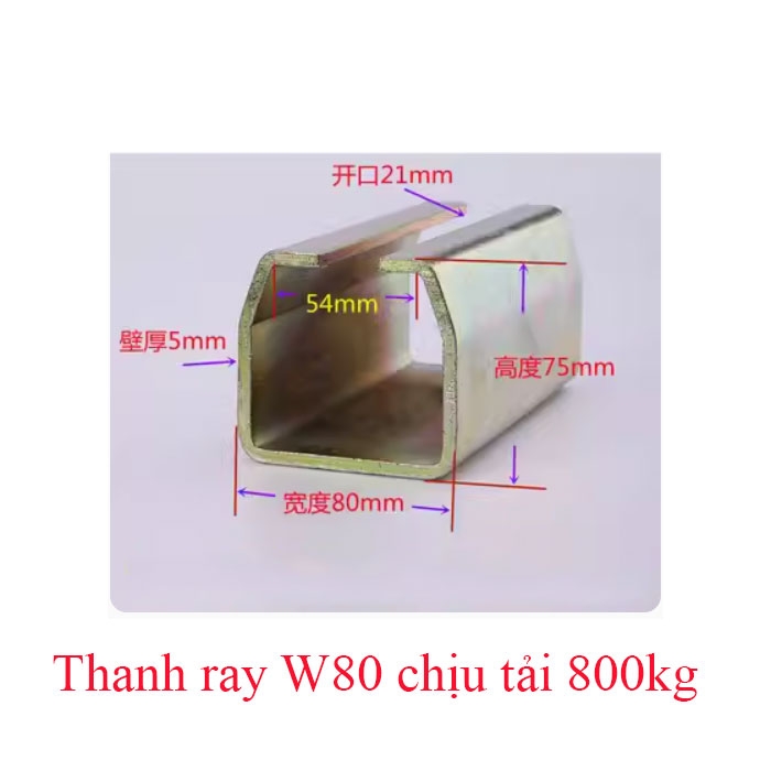 Bi Treo Cửa Lùa Công Nghiệp W65 Chịu Trọng Tải Cao 500kg