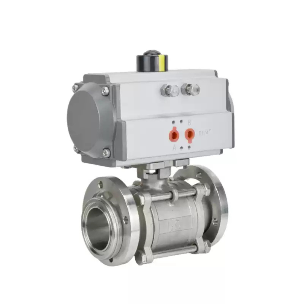 Van Bi Khí Nén Chân Không Ba Mảnh GB6070 Mặt Bích Rời GUQ