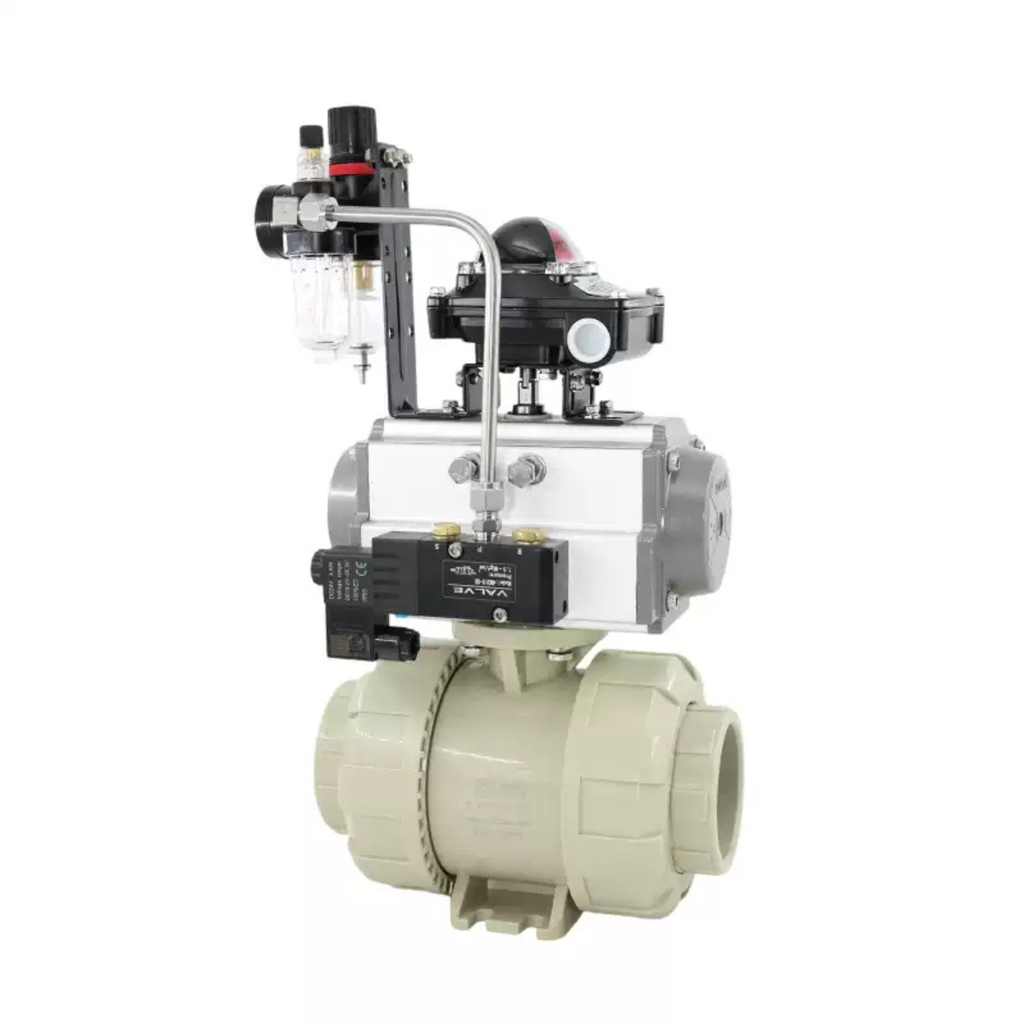 Van Bi Khí Nén Khớp Nối Bằng Nhựa PPH UQ621F