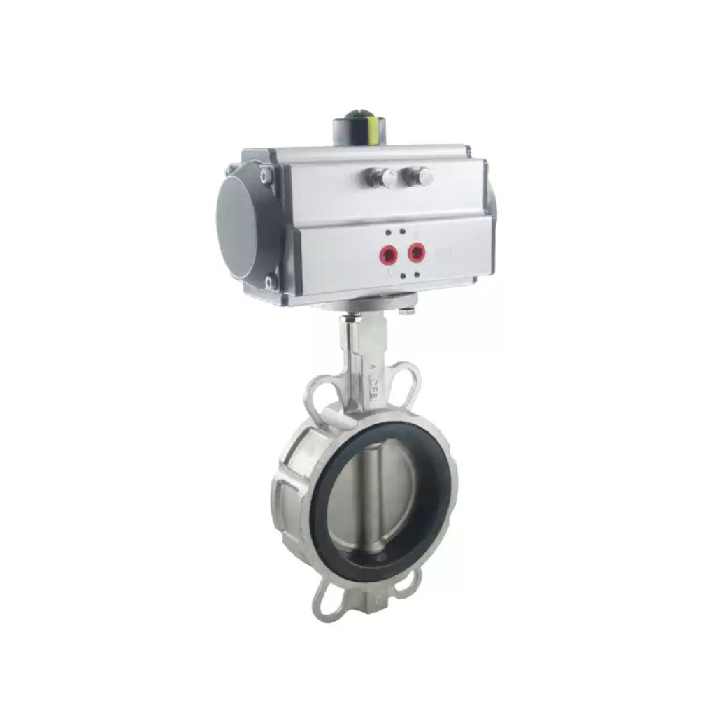 Van Bướm Khí Nén Bằng Thép Không Gỉ 304 D671X-16P DN80/100