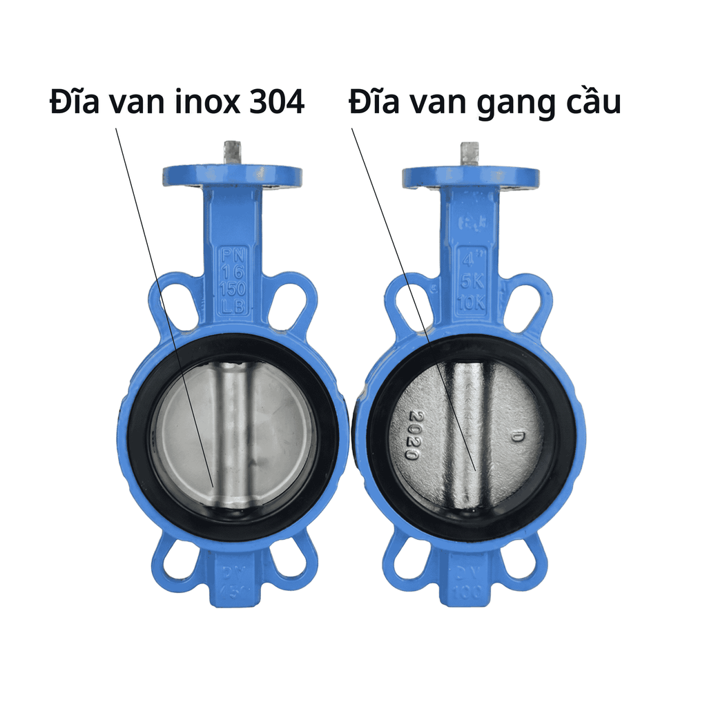 Van Bướm Khí Nén Không Đầu Trục Vuông DN50/65/80/100/125/150/200