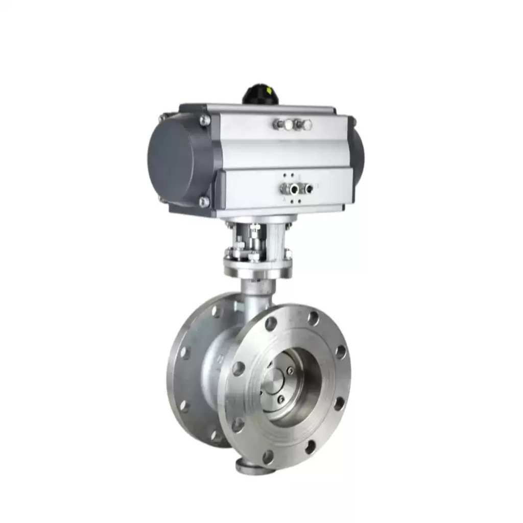 Van Bướm Khí Nén Mặt Bích Thép Không Gỉ D643W