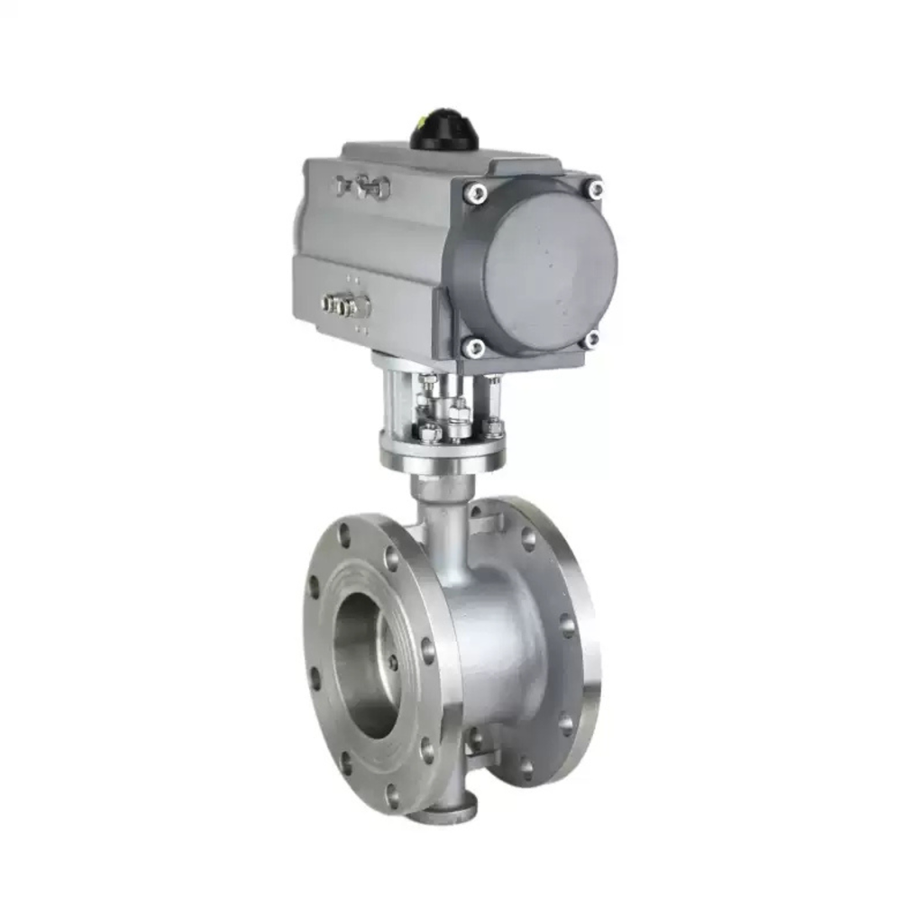 Van Bướm Khí Nén Mặt Bích Thép Không Gỉ D643W