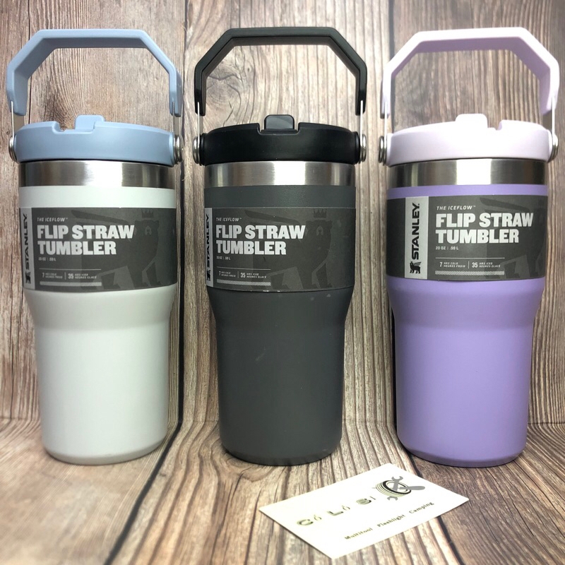 [CỔ LỖ SĨ] STANLEY ICE FLOW FLIP STRAW TUMBLER 20 OZ BÌNH GIỮ NHIỆT [Hàng chuẩn, nhậpUS]