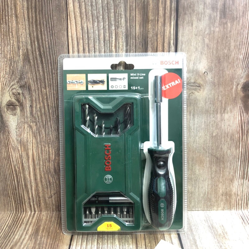[Cổ Lỗ Sĩ] BOSCH MINI X-LINE 15+1 Bộ khoan vít [Hàng chuẩn, shipĐức]