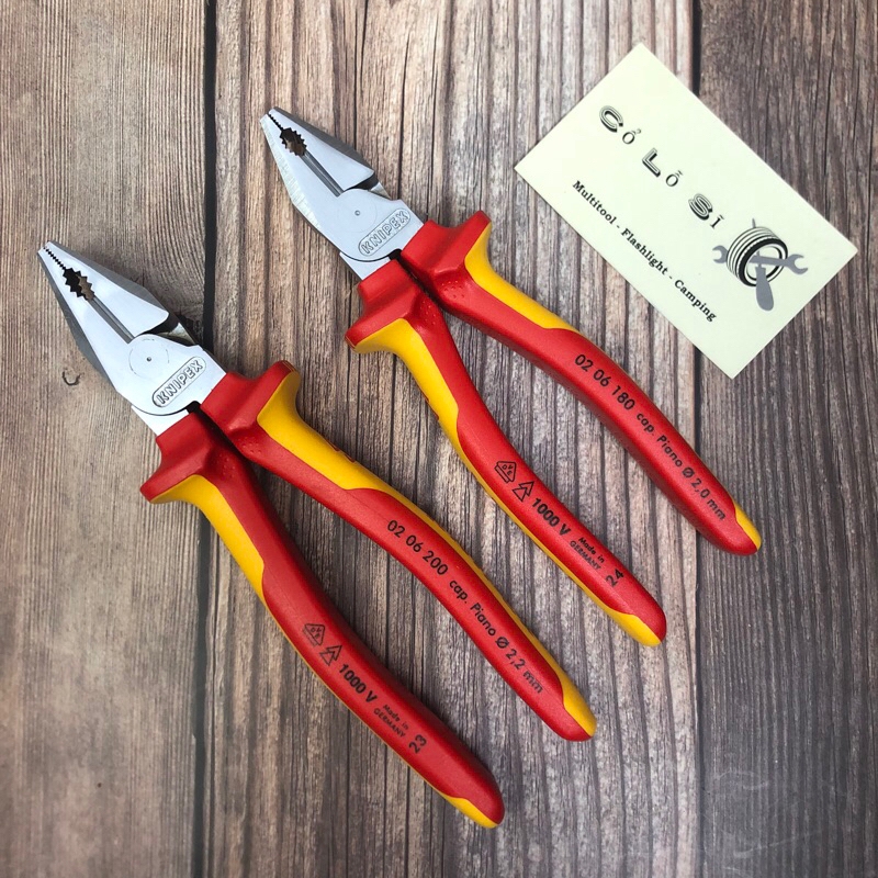 [CỔ LỖ SĨ] KNIPEX HIGH LEVERAGE KÌM ĐA NĂNG CÁCH ĐIỆN 1000 VOLT 02 06 180 02 06 200 03 06 160