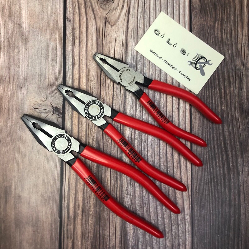 [CỔ LỖ SĨ] KNIPEX COMBINATIONKÌM CÁN PVC 03 01 180/160