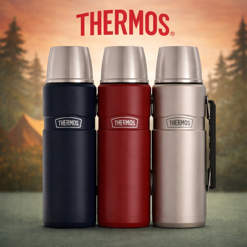 THERMOS King Bottle 40 oz (1,2 lit)  Bình giữ nhiệt Inox 18/8 cao cấp – Giữ nóng/lạnh 24h, nắp làm cốc, chống rò rỉ