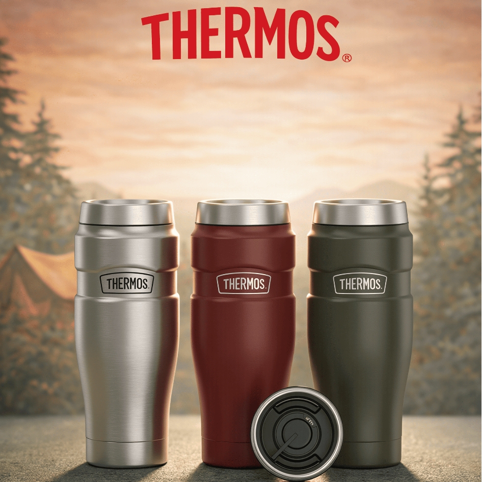 THERMOS 470ml (16oz) Stainless King SK1005 Binh giữ nhiệt – Giữ nóng 7h, lạnh 18h, chống rò rỉ DrinkLock, inox 18/8 cao