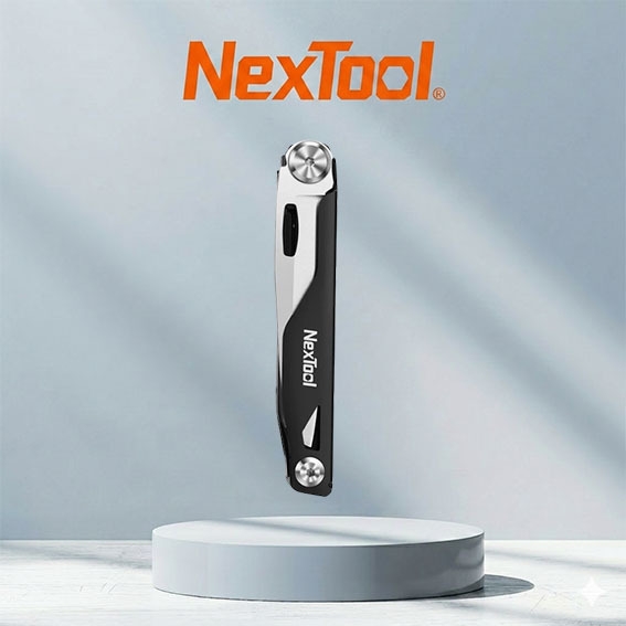 Dao đa năng hiệu Nextool mã NE20153 bằng thép không gỉ, chiều dài 110.8 mm, màu đen (EDC Multifunctional Knife)