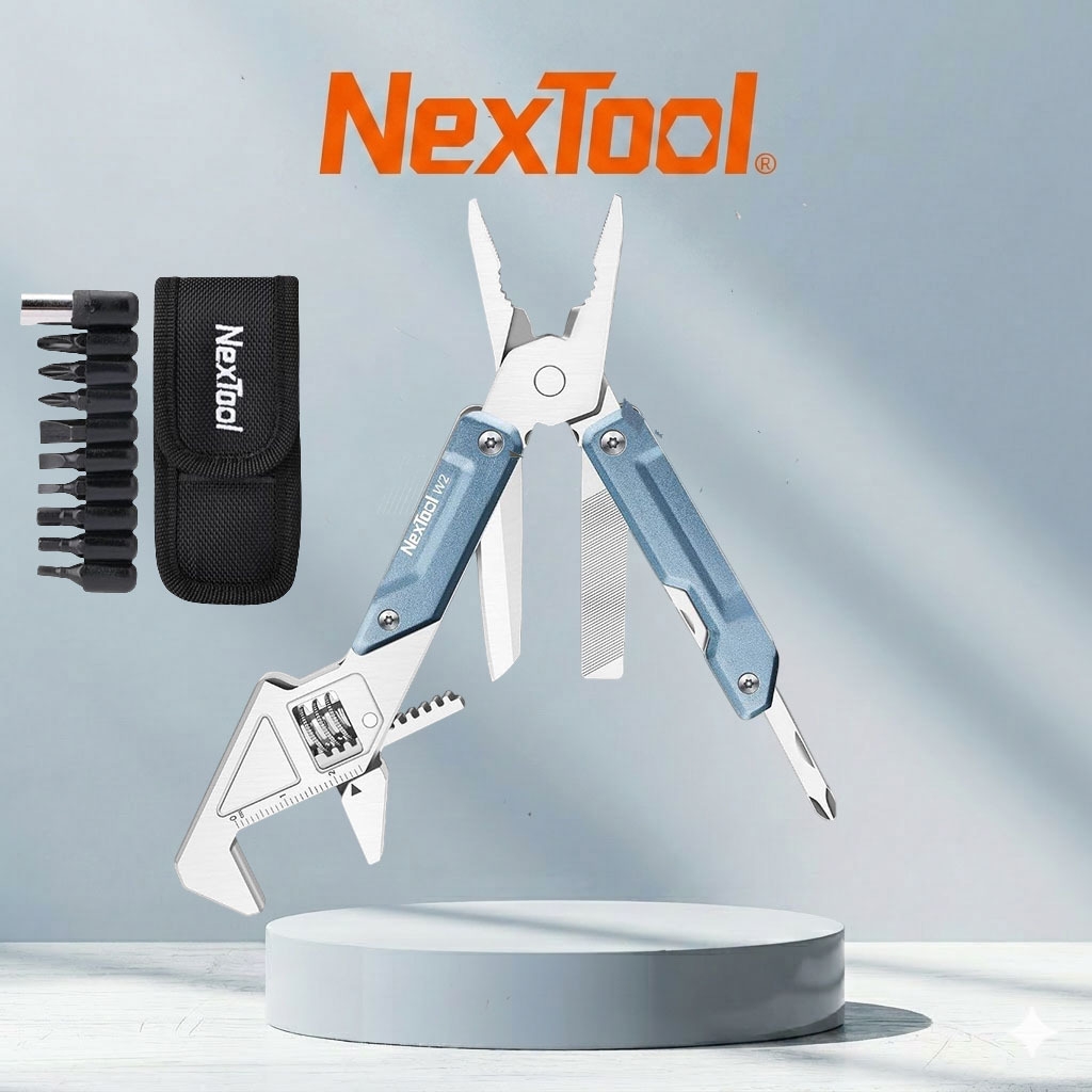 Cờ lê đa năng hiệu Nextool mã NE20293A, bằng thép không gỉ, chiều dài 164 mm, màu xanh (Light Wrench W2)