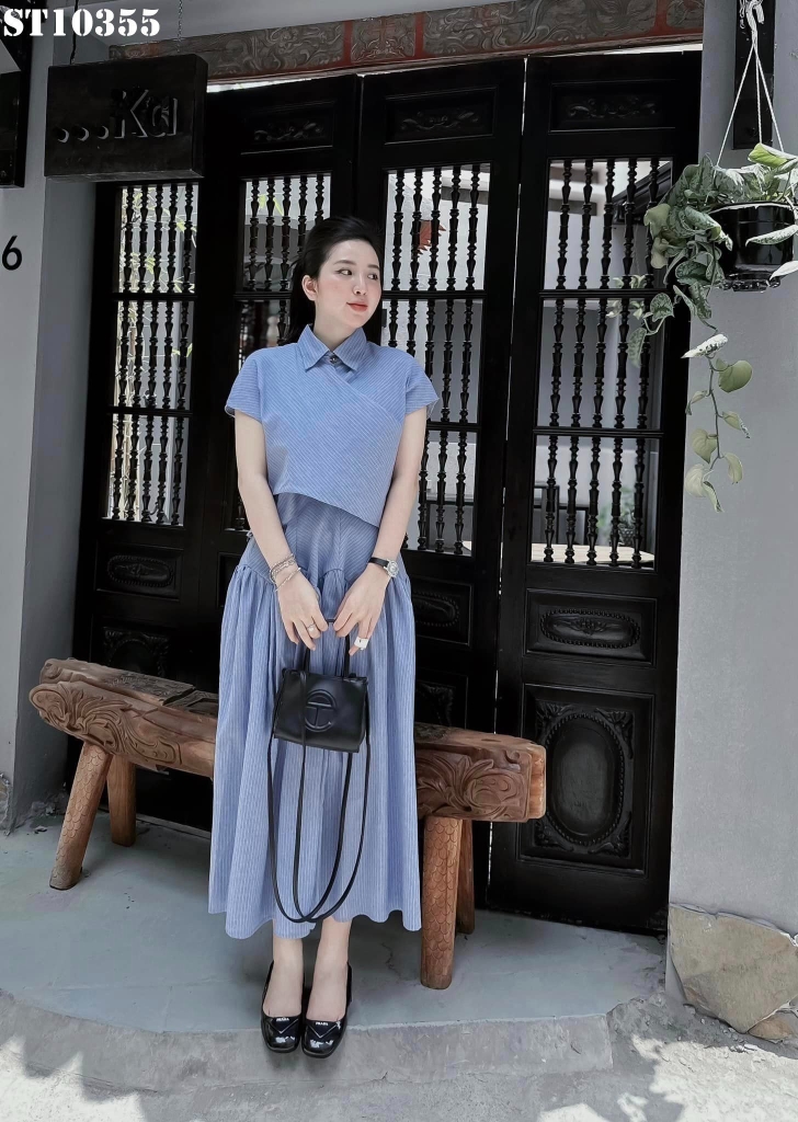 Set Áo Và Chân Váy Xếp Ly AIMÉE ETTE Nữ Tính Trẻ Trung