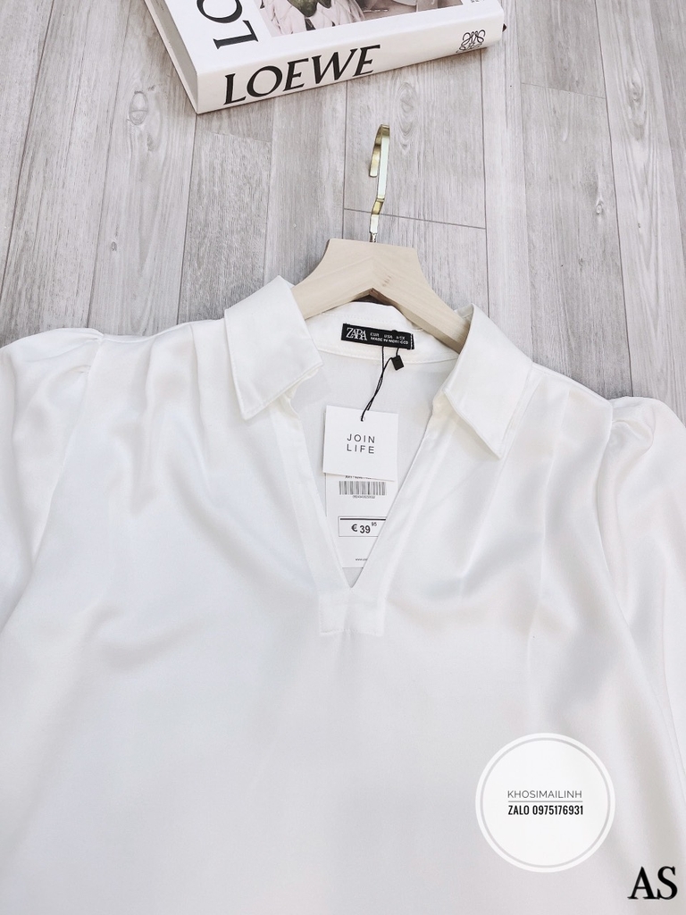 áo sơ mi nữ cổ v đắp chéo sọc  AM783  thoitrangxitincom