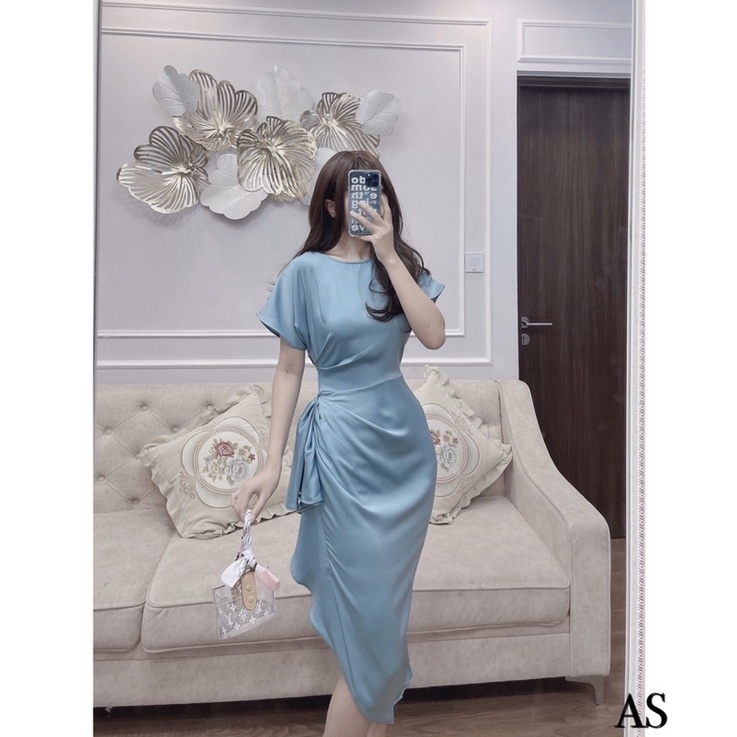 AMIE – Váy Lụa Thời Trang Cao Cấp Cổ Đổ 2 Dây Dàng Ngắn Sang trọng D05 –  Thời trang AMIE