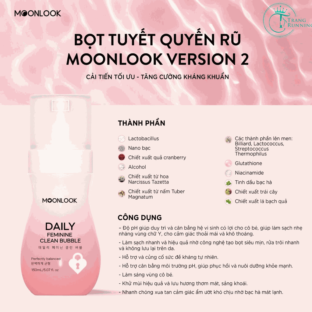 Bọt Tuyết Quyến Rũ Moonlook Version 2 – Dung Dịch Vệ Sinh Hàn Quốc