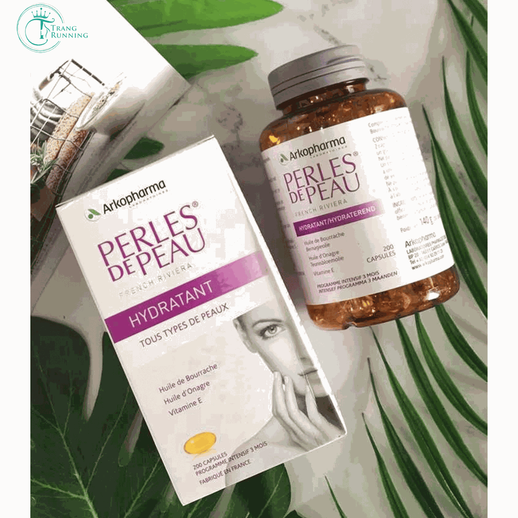 [Hàng Pháp] Viên Uống Đẹp Da Collagen Perles De Peau Hydratant