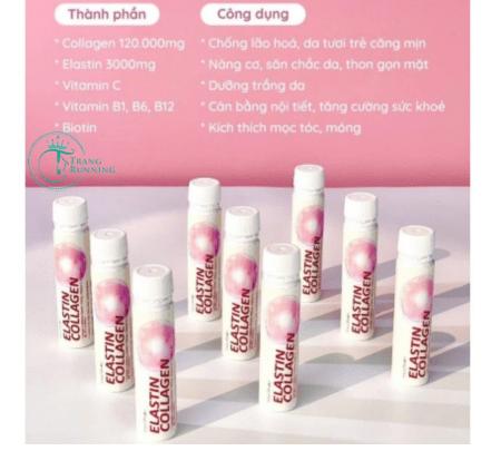 Nước Uống Elastin Collagen MasilRaon Hộp 30 Chai X 25ml Hỗ Trợ Dưỡng Da Móng Tóc