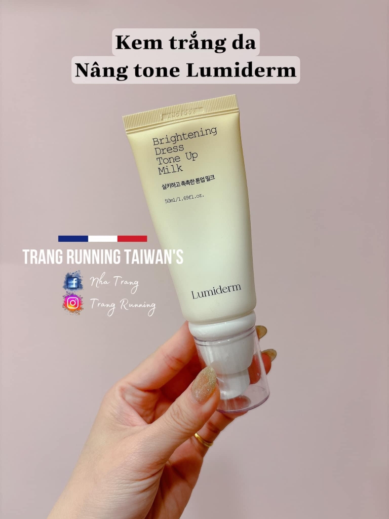 [Hàng Hàn] Kem Nâng Tone Dạng Sữa Lumiderm Brightening Dress Tone Up Milk