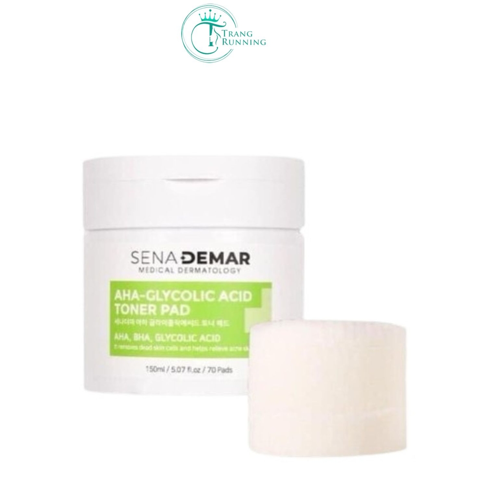 [ Hàng Hàn] Nước hoa hồng dạng miếng Sena Demar AHA-Glycolic Acid 150ml/70miếng