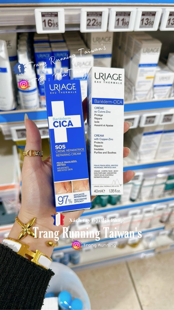 Kem dưỡng trị sẹo, phục hồi da nhanh chóng URIAGE Bariederm Cica-Cream