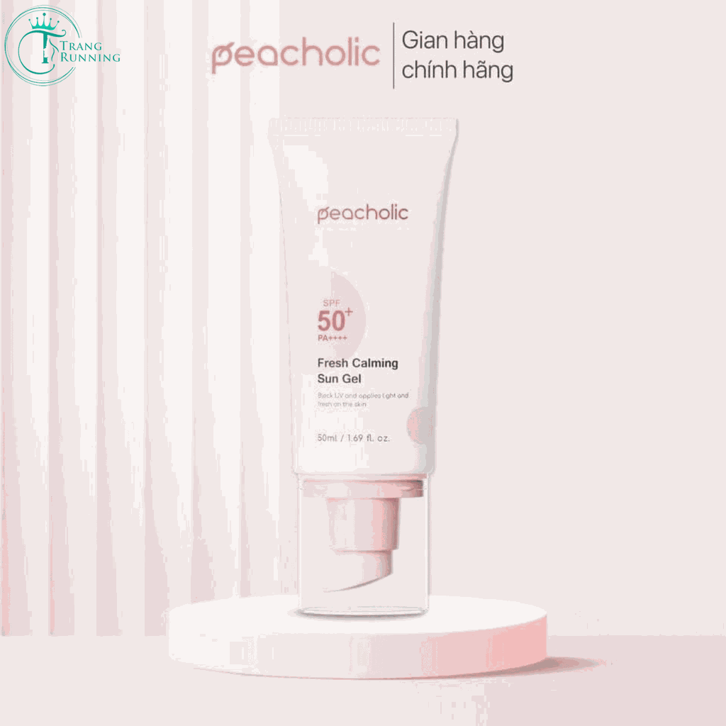 Kem Chống Nắng Nâng Tone Kiềm Dầu Peacholic Fresh Calming Sun Gel SPF 50+ PA++++(mẫu mới)