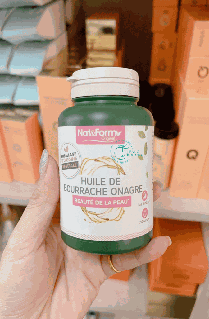 [Hàng Pháp] Viên uống tinh dầu hoa lưu ly Nat&Form Huile De Bourrache Onagre