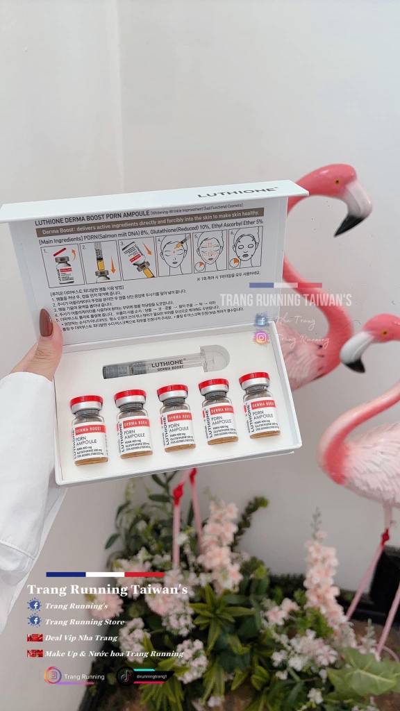 Tinh chất Luthione Derma Bosst 5ml (5 ống-10 lần cấy) + Thanh lăn Luthione Roller