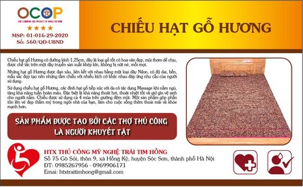 Chiếu hạt gỗ hương 1,8m x 2m