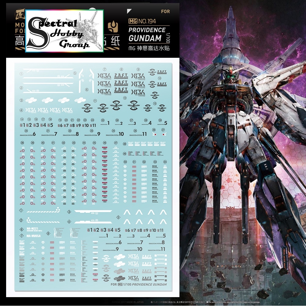 Decal nước dán mô hình MG HG Providence các loại - Water sticker tool hobby