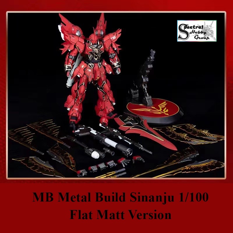 Mô hình MB Metal Build 1/100 Sinanju có led MS-10S Mettallic / Matt color