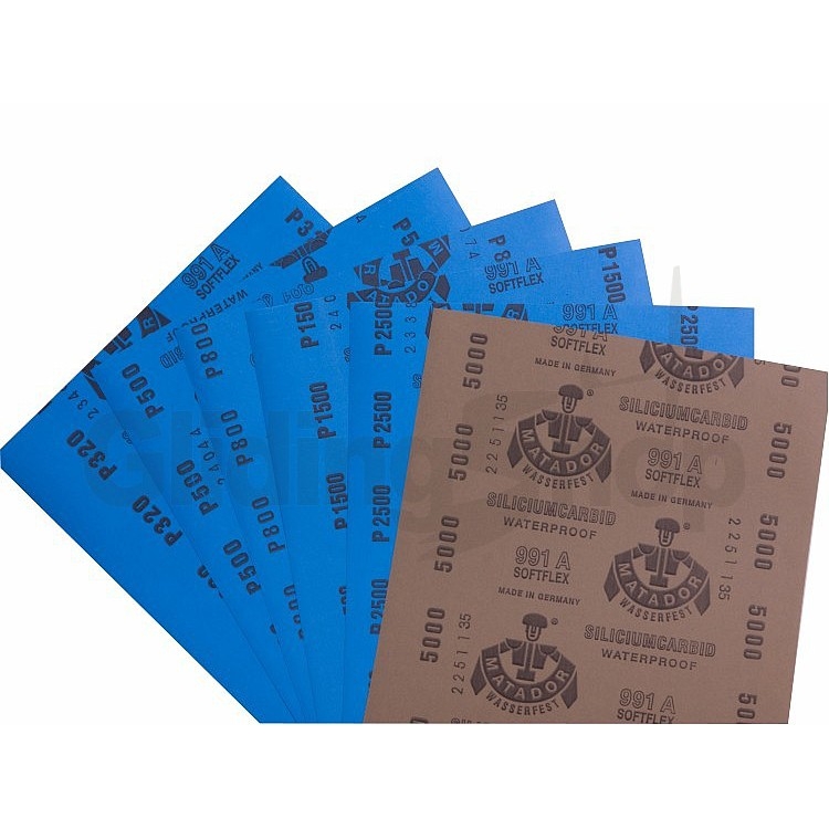 Giấy nhám Đức mài mịn Nước / khô Starcke Matador Waterproof Sandpaper #400 - 7000 Germany