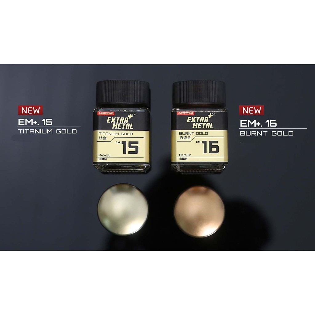 Sơn mô hình Extra Metal color EM01-EM16 gold silver iron Metallic lacquer - Jumpwind