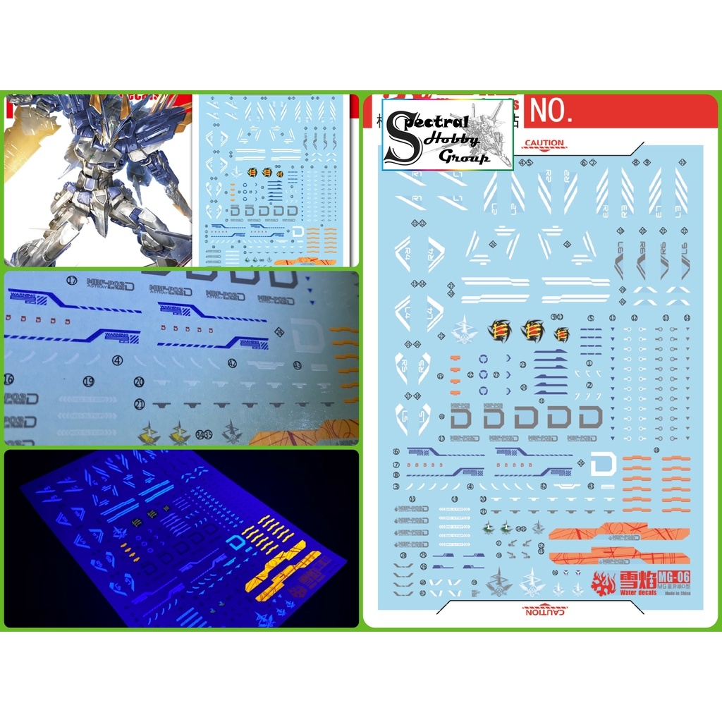 Decal nước dán mô hình MG MB HG RG Astray Blue Frame các loại - water sticker
