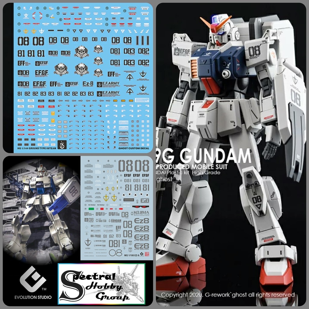 Decal nước dán mô hình MG HG EZ8 RX79 RGM79 08MS GM - Water sticker các loại