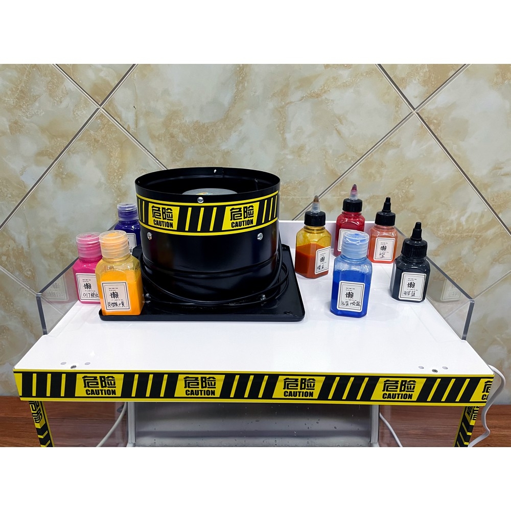 Dụng cụ mô hình hộp hút mùi sơn thác rèm nước LA-02Plus booth Air-guiding water curtain spray box 2.0 85W