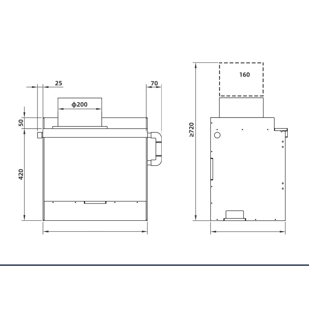 Dụng cụ mô hình hộp hút mùi sơn thác rèm nước LA-02Plus booth Air-guiding water curtain spray box 2.0 85W