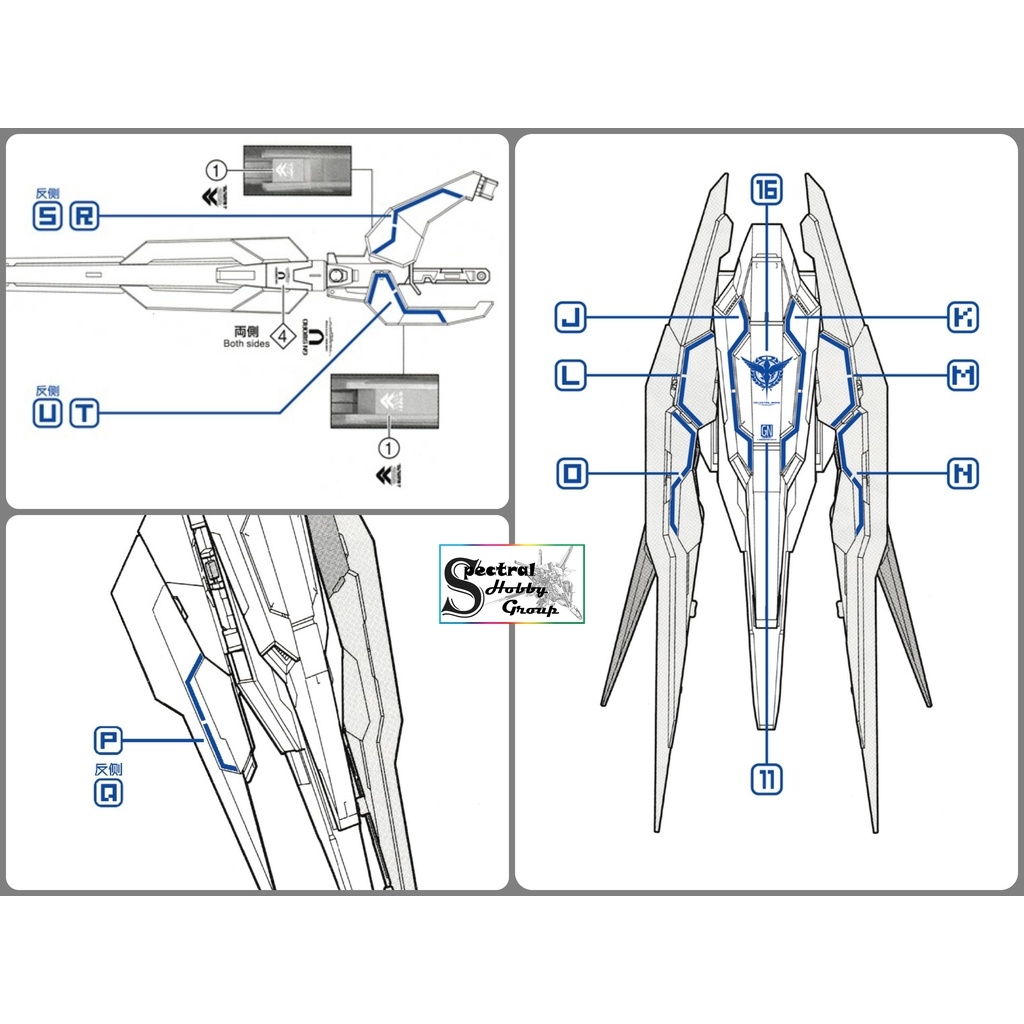 Decal dán mô hình Gundam 00Q Qan T QanT 00Q 8822 MG HG RG các loại Water sticker