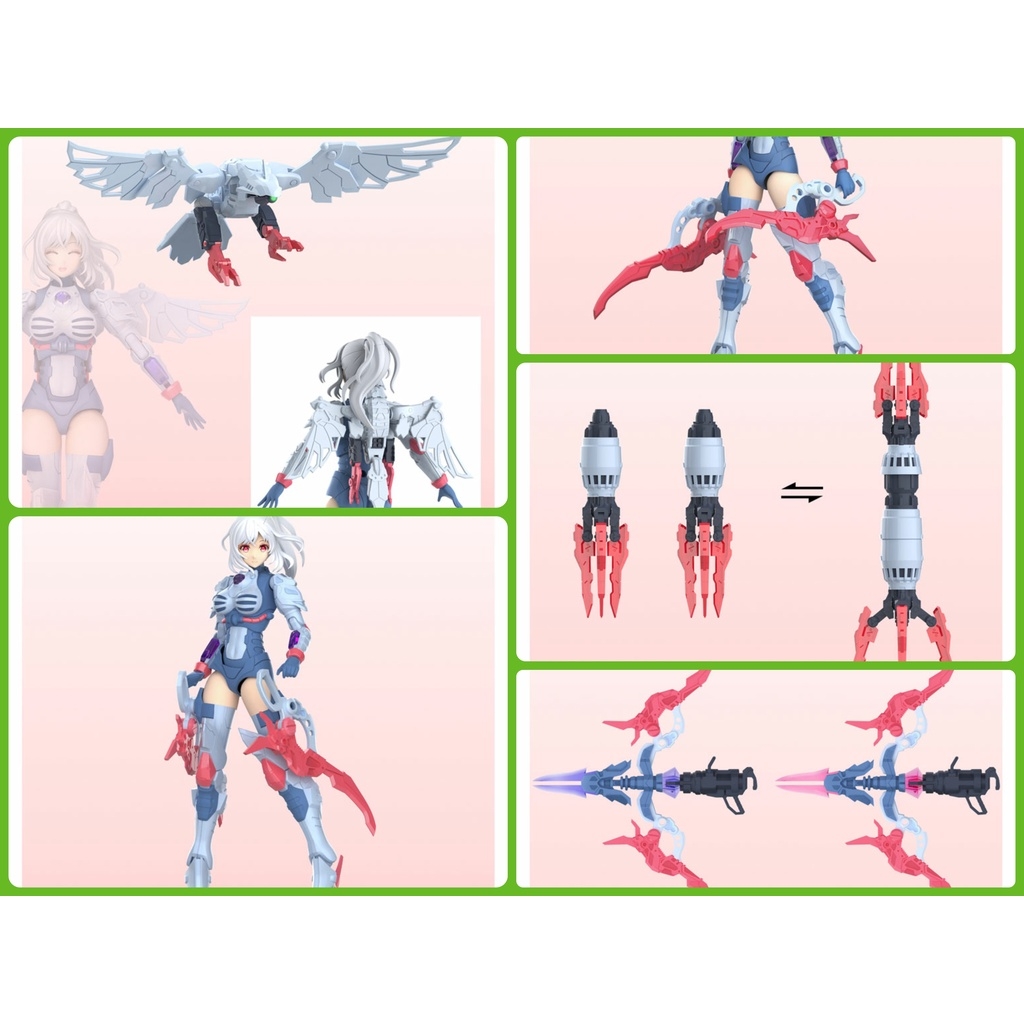 Mô hình lắp ráp SUYATA 1/12 Angela Hunter Poem HP002 Pretty Armor Girl PA (Kèm moto)