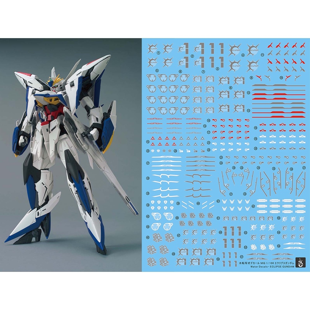 Decal nước dán mô hình MG Gundam Eclipse | EW452HM MANEUVER STRIKER water sticker