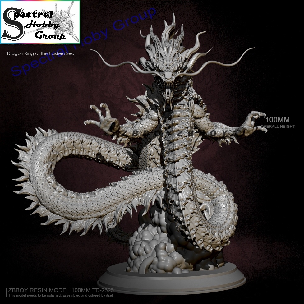 Mô hình nhựa Resin Dragon King Eastern Sea TD2525 100mm