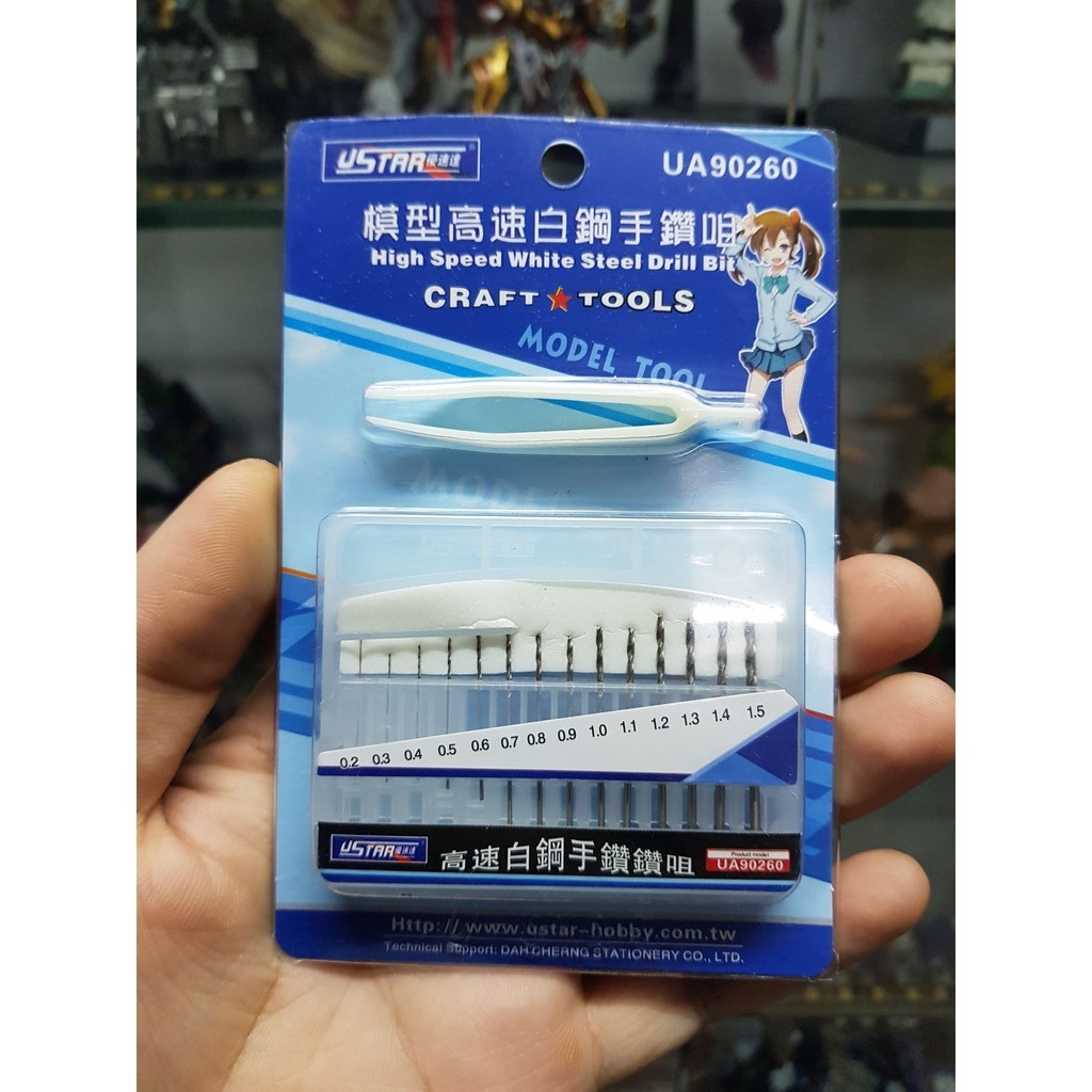Bộ mũi khoan mini Ustar 0.2 - 3.2mm ua90260 90270 Vonfram tool hobby