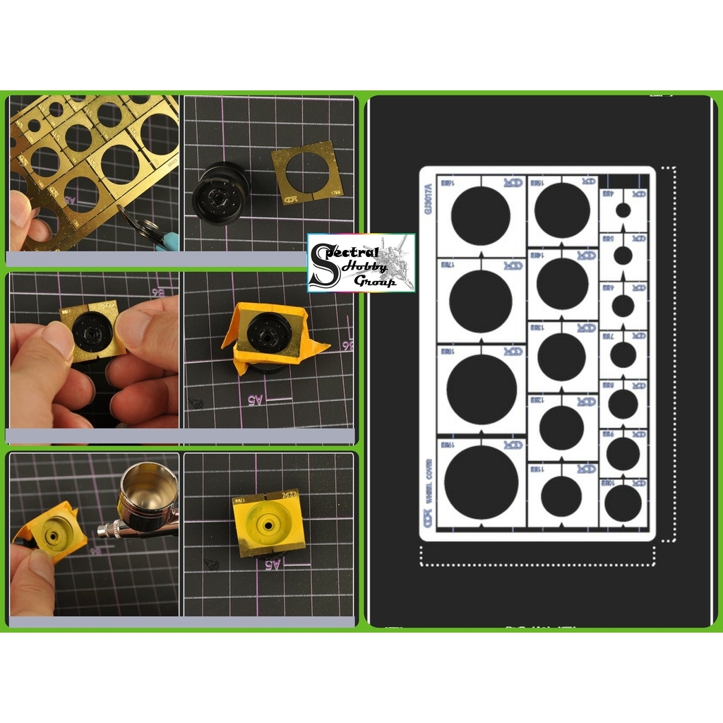 Dụng cụ mô hình Alexen metal masking hình tròn các cỡ AJ0050 model tool hobby