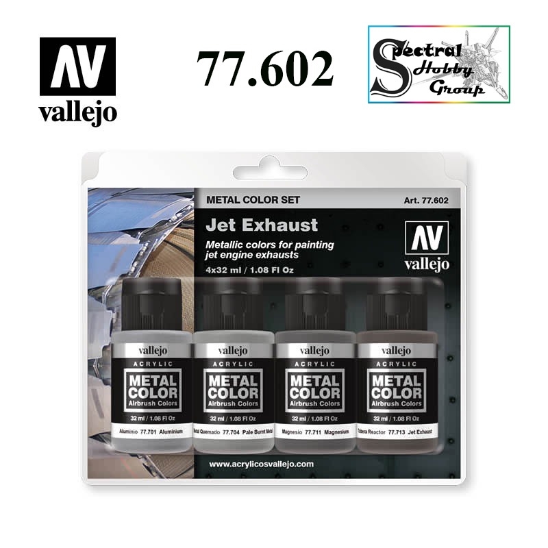 Sơn nước VALLEJO Acrylic Metal color Waterborne Metal Spray Paint Set 32ml