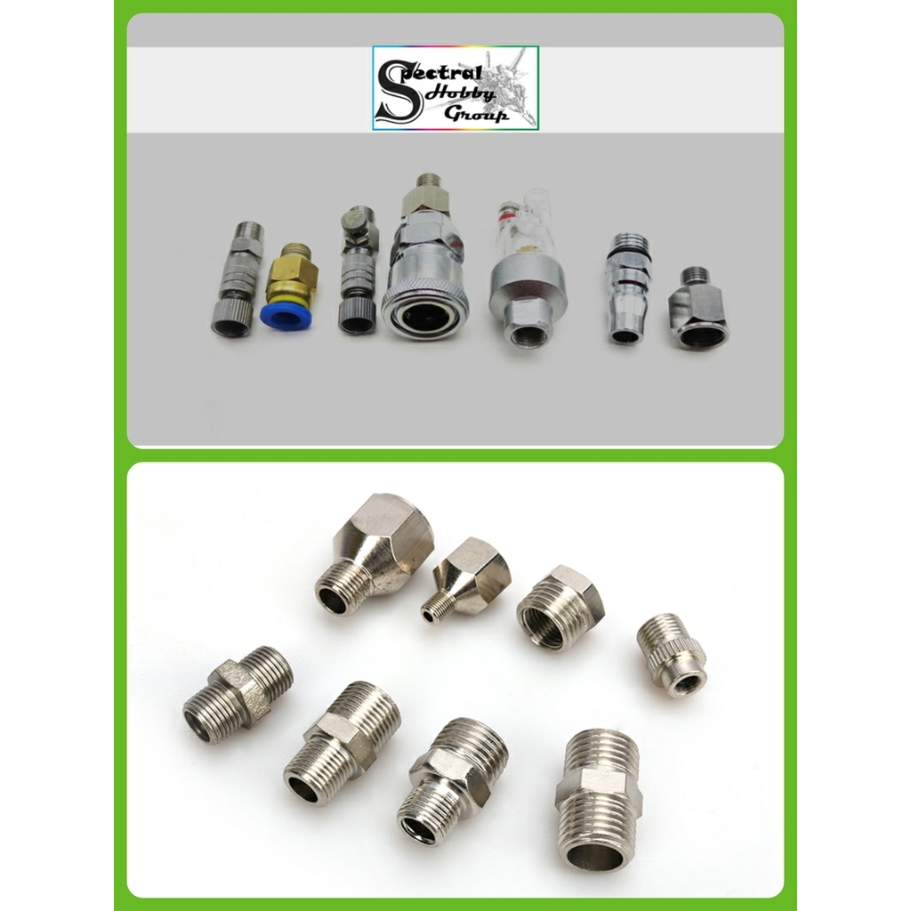 Dụng cụ các loại đầu kết nối chuyển thiết bị máy nén khí bút sơn airbrush compressor mô hình
