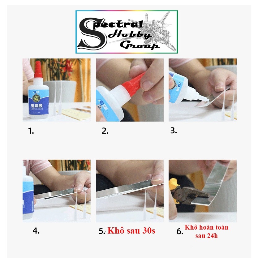 Dụng cụ AG keo hàn siêu dính mô hình đa năng Super Glue 603 Ai Gao (nhựa, thủy tinh, kim loại, sứ, ...)