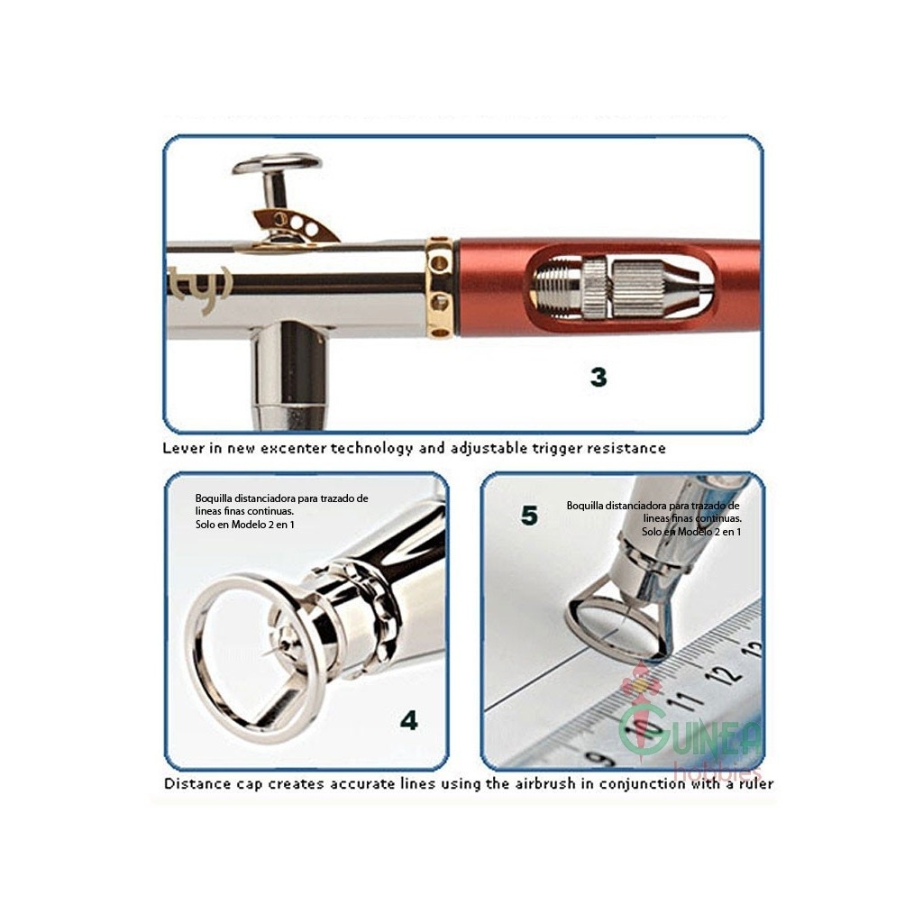 Bút sơn mô hình Harder & Steenbeck Infinity CR Plus 2in1 Airbrush 0.15/0.4mm 126544