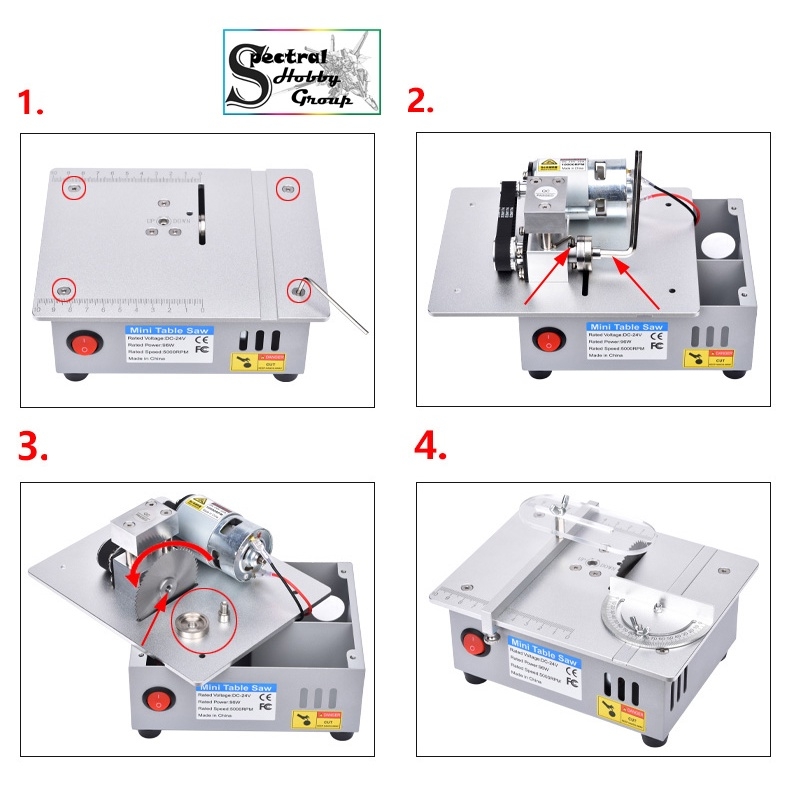 Máy cắt cưa mài đánh bóng để bàn S6 lưỡi cưa 63mm PCB Desktop Cutting Machine Mini Aluminum Alloy